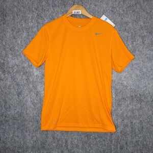 The Nike Tee Mens Shirt Medium Orange New Swoosh Short Sleeve Gym 727982